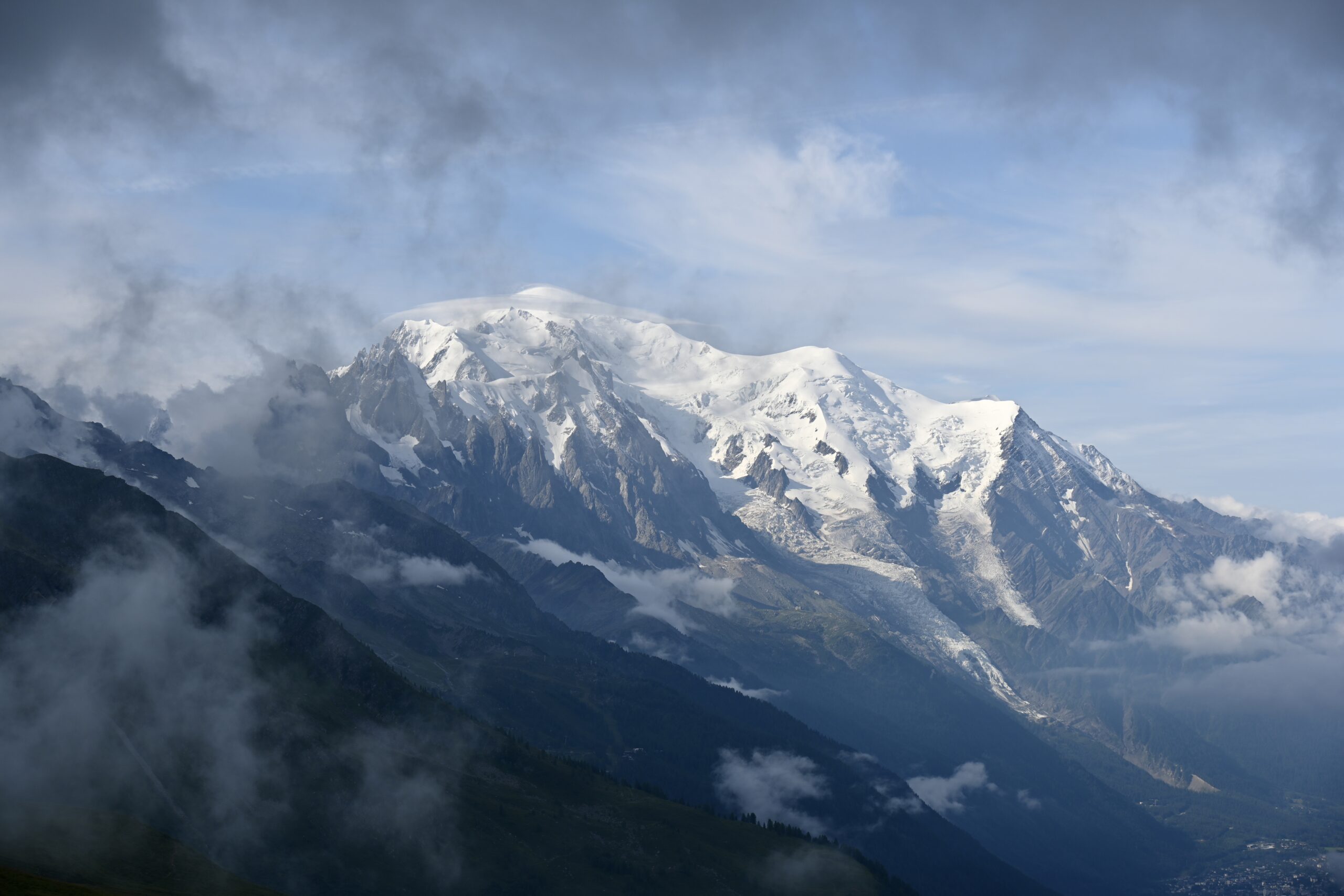 Chris&Bianca, ChrisxBianca, France, photo of Mont Blanc whilst hiking Tour du Mont Blanc
