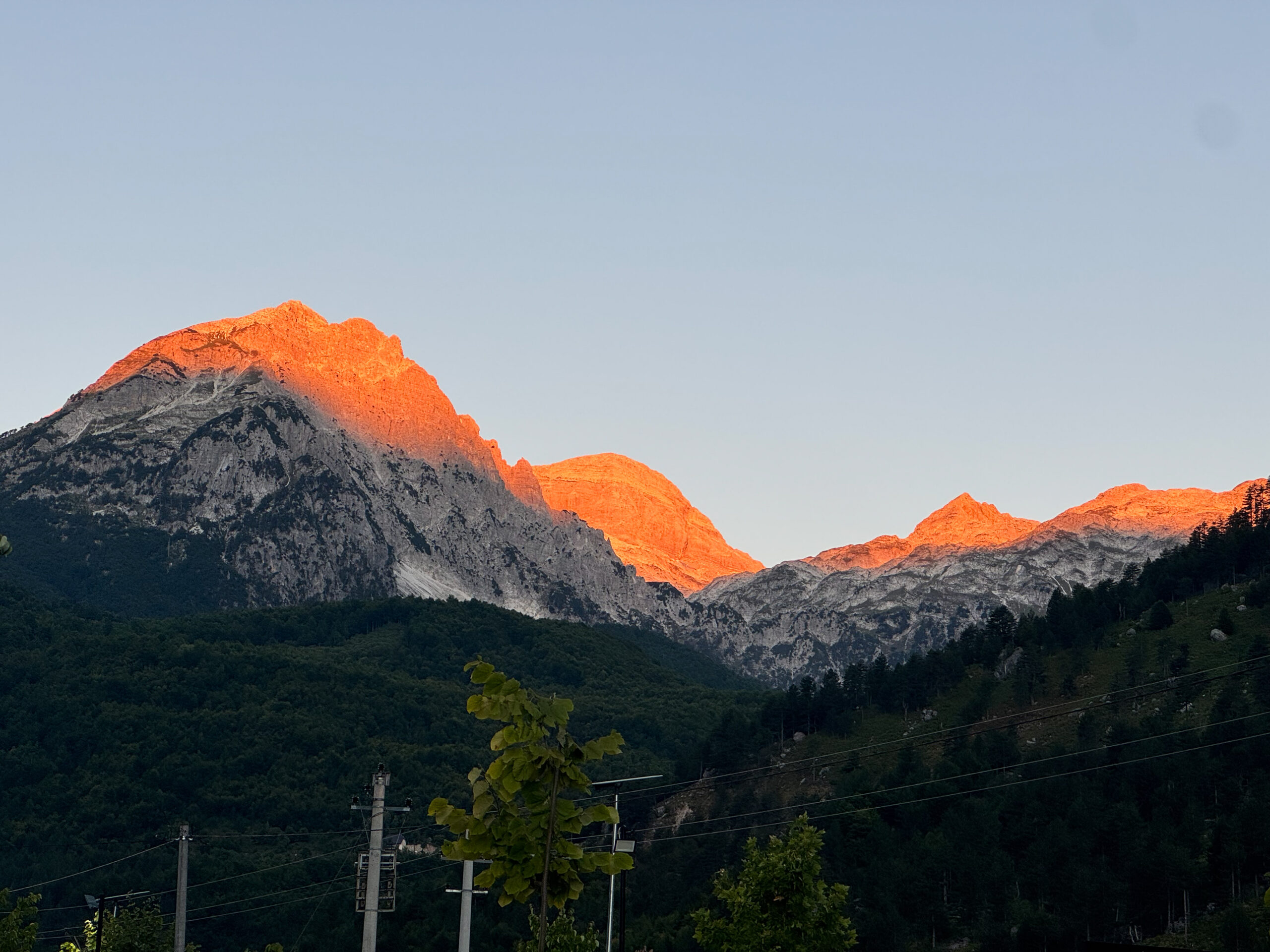 ChrisxBianca, Chris & Bianca, Albania, Valbona sunrise in town