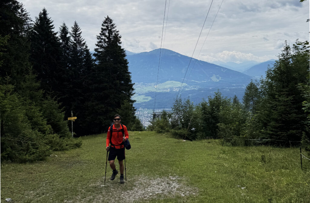 ChrisxBianca, Chris & Bianca, Austria, Innsbruck, Nordkette hike beneath cable car