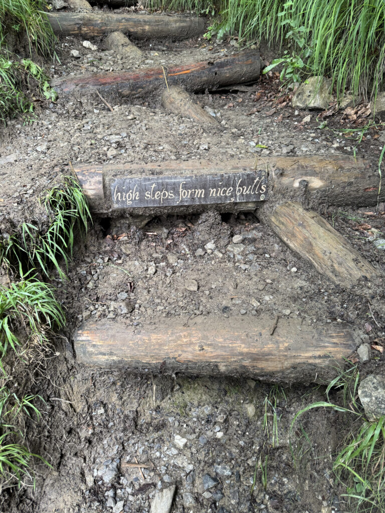ChrisxBianca, Chris & Bianca, Austria, Innsbruck, funny stairs caption on nordkette hike